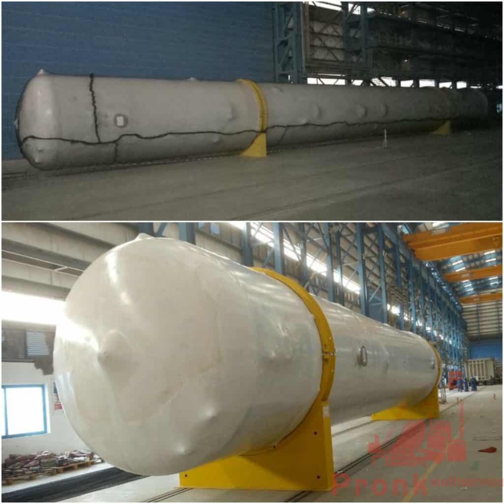 heat shrink wrapping of 32 meter column