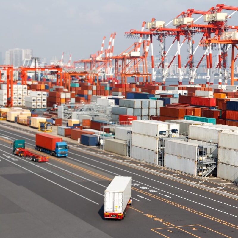 packing shipment cargo at port harbor